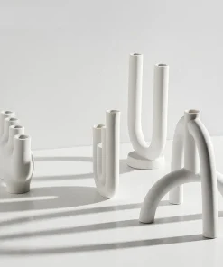 Abstract Arch Ceramic Candle Holders