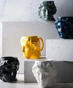 David's Head Ceramic Porcelain Mug