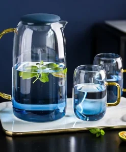 Glacial Blue Glass Drinkware