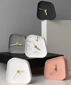 Any Time Cement Desk Clock