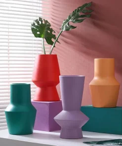 Bright Color Ceramic Flower Vase