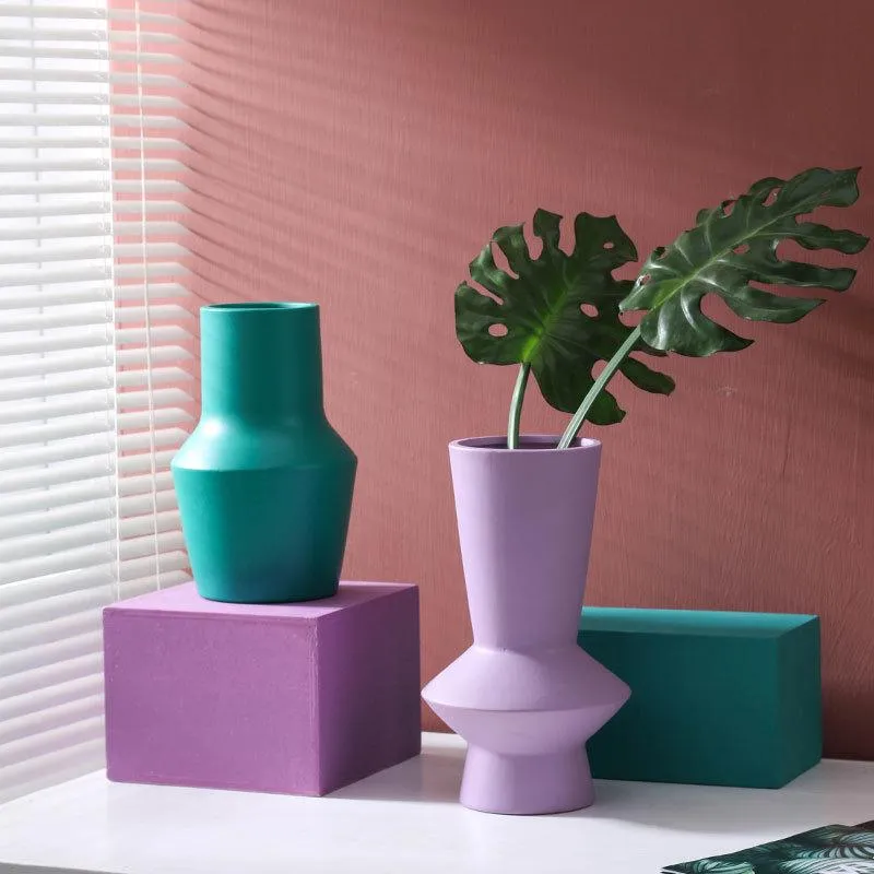 Bright Color Ceramic Flower Vase - Image 3