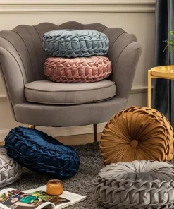 Desert Tones Pleated Velvet Pillows