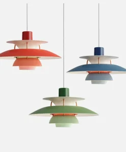 Colored Layered Pendant Light