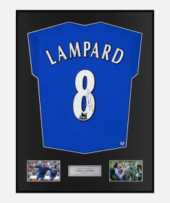 Framed Frank Lampard Signed Chelsea Shirt 2003-05 Home [Classic]