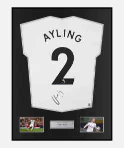 Framed Luke Ayling Signed Leeds United Shirt 2022-23 Home [Classic]