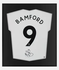 Framed Bamford Signed Shirt, Leeds United White Home [Lite]