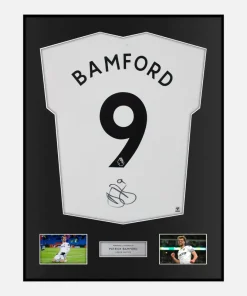 Framed Patrick Bamford Signed Leeds United Shirt 2022-23 Home [Classic]