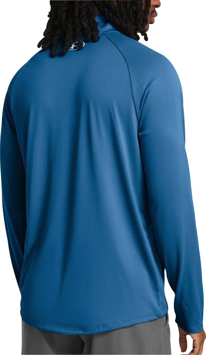 Under Armour Tech Half Zip Long Sleeve Mens Training Top - Blue - Image 2