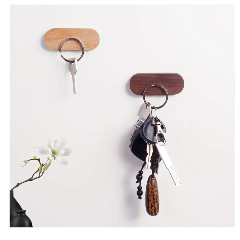 Magnetic Wooden Wall Key Holder - Image 2