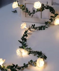 Rose Flower Battery LED String Lights