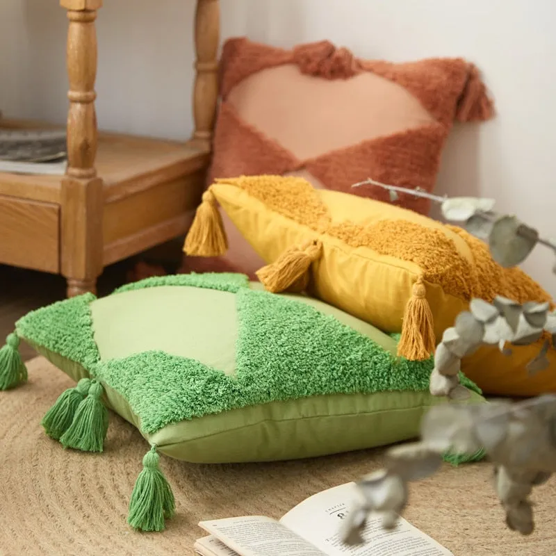 Sunshine Tufted Cotton Pillow Cover - Image 2