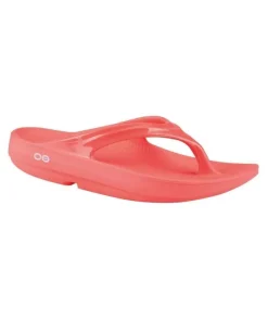 Oofos Womens Oolala Sandal Coral