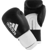 ADIDAS HYBRID 100 BOXING GLOVES BLACK/WHITE 10OZ