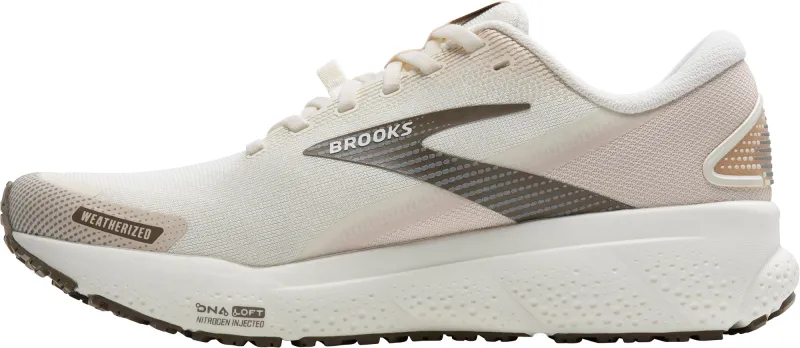 Brooks Ghost 16 Weatherized Womens Running Shoes - Cream - Image 3