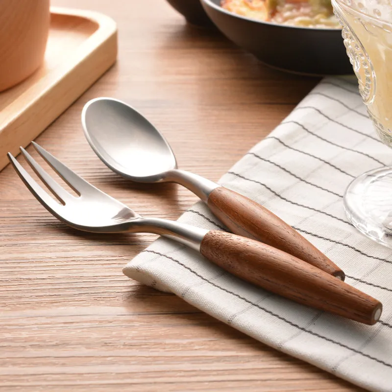 Only Natural Stainless Steel and Wood Flatware Set - Image 3