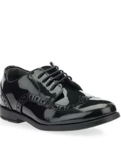 Startrite Girls Shoe Brogue Pri Black Patent
