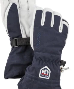 HESTRA JUNIOR ARMY LEATHER SNOW SKI GLOVE - NAVY  (30560 280)