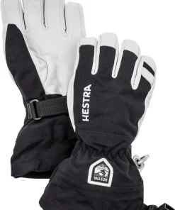 HESTRA JUNIOR ARMY LEATHER SNOW SKI GLOVE - BLACK (30560 100)