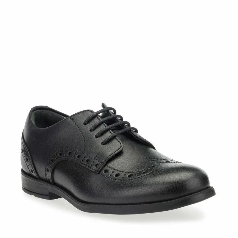 Startrite Girls Shoe Brogue Snr Black Leather