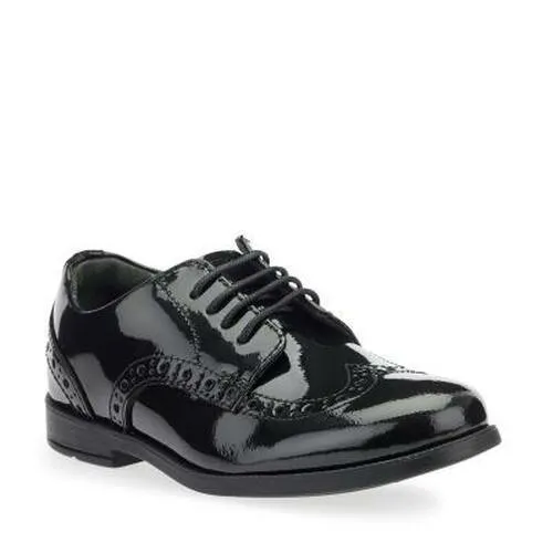 Startrite Girls Shoe Brogue Snr Black Patent