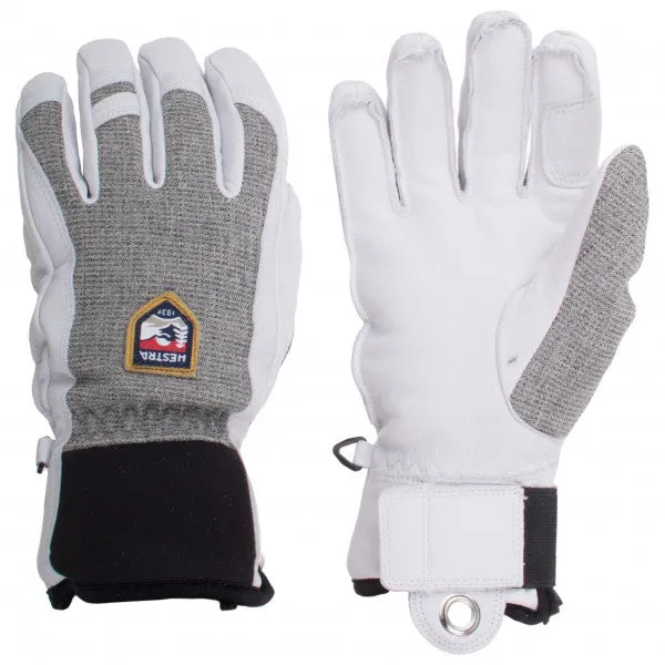 HESTRA MENS ARMY LEATHER PATROL SKI GLOVE - GREY