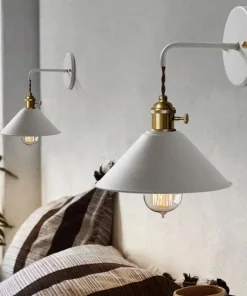 Vintage Farmhouse Colored Metal Wall Lamp