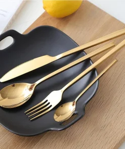 Classic Cut Gold and Silver Cutlery Set