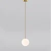 Single Globe Brass Pendant