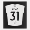 Framed Issa Diop Signed Shirt, Fulham Home [Lite]