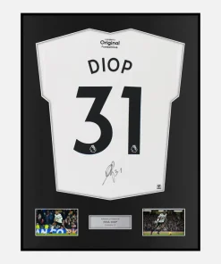Framed Issa Diop Signed Fulham Shirt 2022-23 Home [Classic]