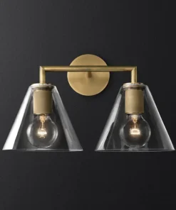 Armed Retro Brass Series - Double Wall Sconce