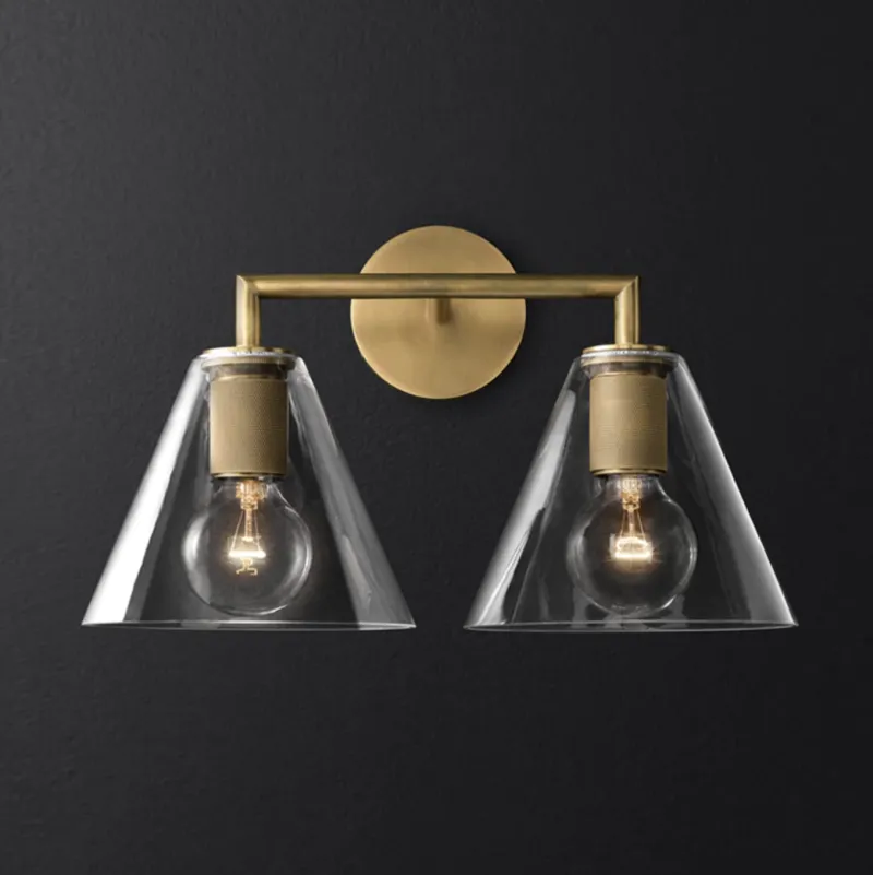Armed Retro Brass Series - Double Wall Sconce