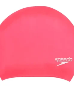 Speedo Adults Long Hair Cap Pink/White