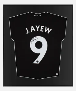 Framed Jordan Ayew Signed Shirt, Crystal Palace Black Third [Lite]