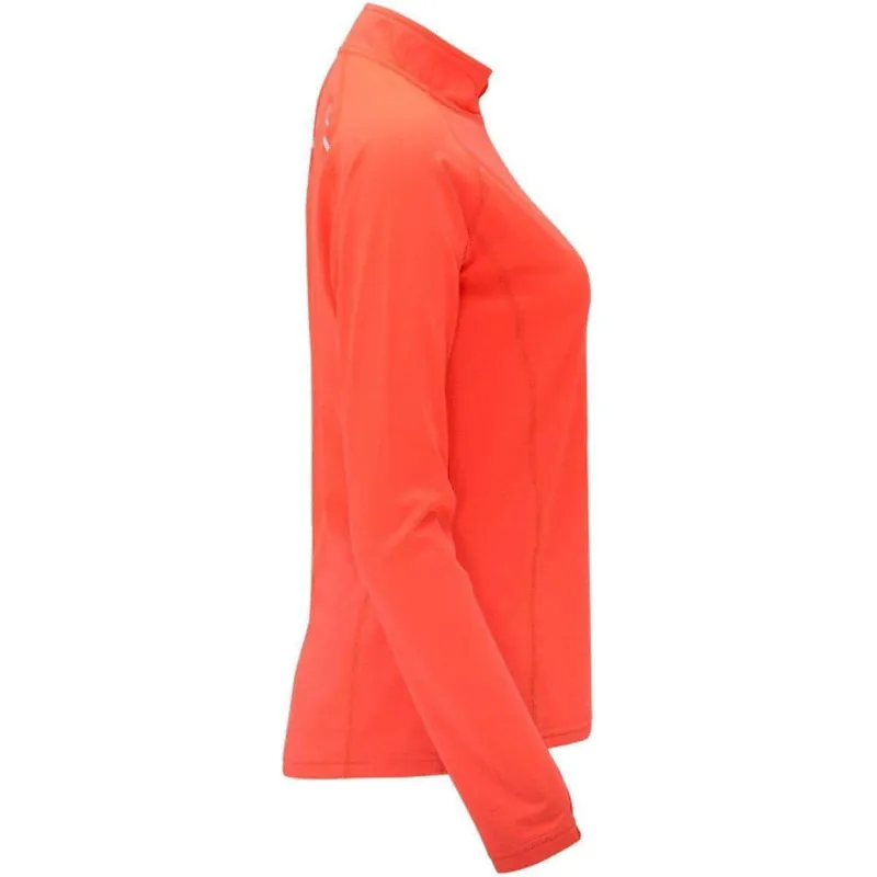 More Mile Vivid Half Zip Long Sleeve Womens Running Top - Orange - Image 3
