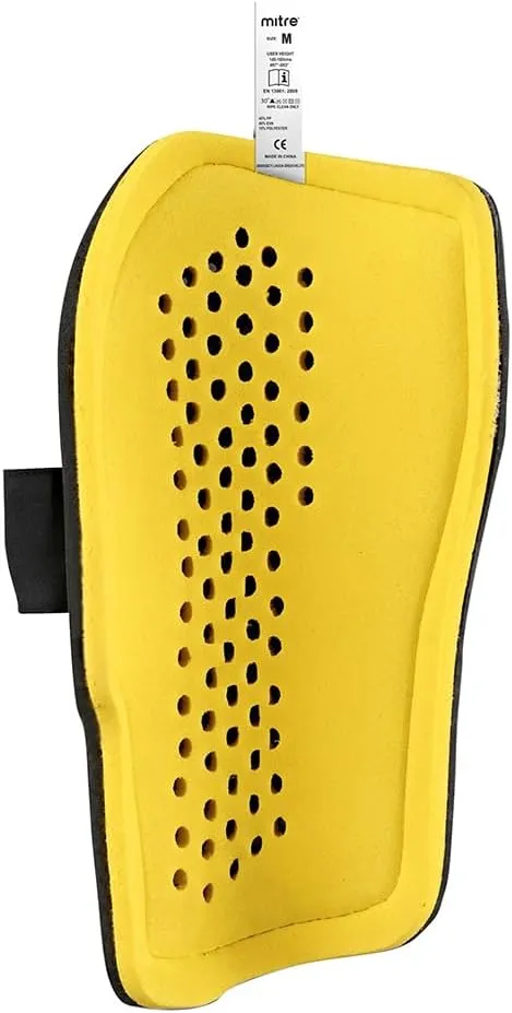 MITRE AIRCELL PRO FOOTBALL SHIN GUARD BLACK/YELLOW - Image 2