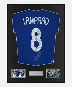 Framed Frank Lampard Signed Chelsea Shirt 2020-21 Home [Classic]