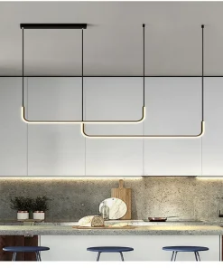 Alain Modern LED Line Chandelier