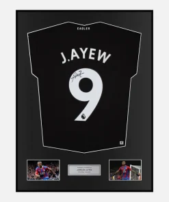 Framed Jordan Ayew Signed Crystal Palace Shirt 2022-23 Third [Classic]