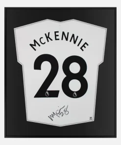Framed Weston McKennie Signed Shirt, Leeds United Home [Lite]