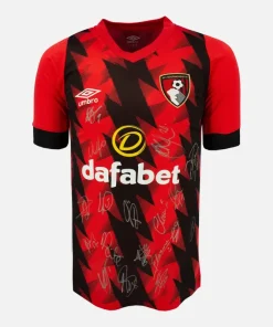 Squad Signed Bournemouth Shirt 2022-23 Home [17 Autographs]