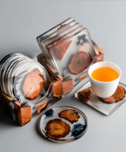 Natural Wood & Resin Coasters