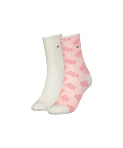 Tommy Hilfiger Womens 2 Pack Socks Pink Combo