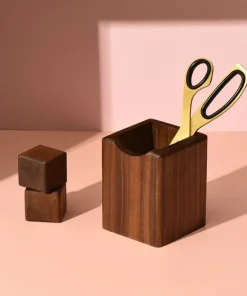 Penthouse Wood Desk Organizer Box