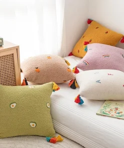 Kit Kat Whimsical Embroidered Pillow Covers