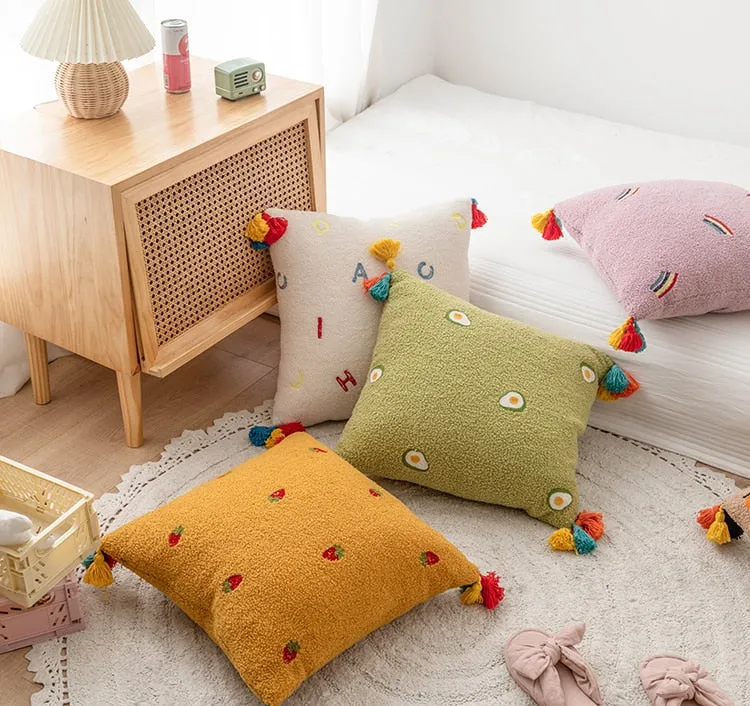 Kit Kat Whimsical Embroidered Pillow Covers - Image 3