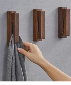 Wooden Clip Wall Hook & Organizer