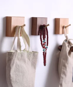 Brass & Wood Wall Hook