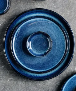 Rio Blue Glazed Porcelain Plates